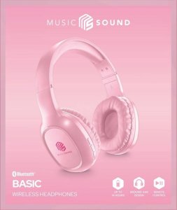 Słuchawki Cellular Line Cellularline Music & Sound Bluetooth Headphone BASIC Pink 3