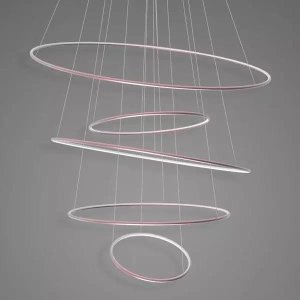 Lampa wisząca ALTAVOLA DESIGN Lampa wisząca Ledowe Okręgi No.5 120cm 4k Różowe Złoto ściemnialna (Barwa światła barwa dzienna, Kierunek padania światła do wewnątrz, Kolor różowe złoto, Możliwość ściemniania tak) 2