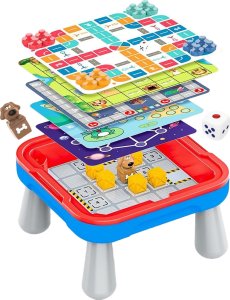 Woopie WOOPIE Stolik Gier Planszowych Logicznych 65 el. Zestaw 10w1 2