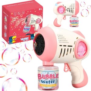 Woopie WOOPIE Pistolet do Robienia Baniek Mydlanych Dino Różowy 1