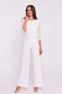Stylove S381 Kombinezon z koronkową górą - ecru (kolor ecru, rozmiar S) 1