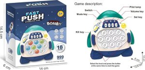 Woopie WOOPIE Gra POP IT Elektroniczna Antystresowa Zręcznościowa Rakieta blue 3
