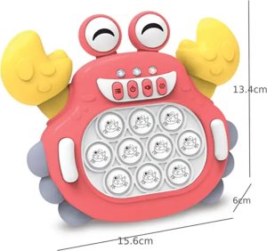 Woopie WOOPIE Gra POP IT Elektroniczna Antystresowa Zręcznościowa Krab Czerwony 3