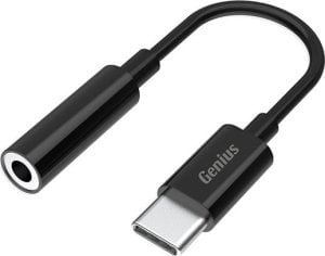 Adapter USB Genius USB/Audio USB C (M) - Jack (3,5mm) F, stereo, czarna, Genius ACC-C100 1