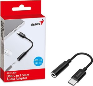 Adapter USB Genius ACC-C100 USB-C - Jack 3.5mm Czarny  (32590012400) 7