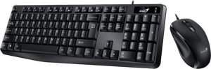 Klawiatura + mysz Genius Genius KM-170 COPILOT, zestaw klawiatura z optyczną myszką, CZ/SK, przewodowa (USB), czarna 2