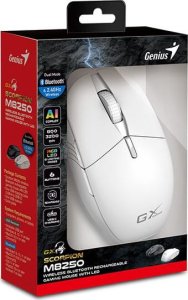 Mysz Genius Mysz bezprzewodowa, Genius GX GAMING Scorpion M8250 AI, biała, optyczna, 3200DPI 8
