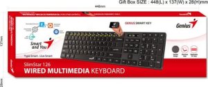 Klawiatura Genius Genius SlimStar 126 COPILOT, klawiatura CZ/SK, klasyczna, przewodowa (USB), czarna 5