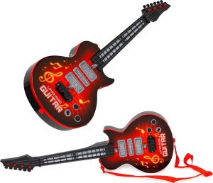 Multistore Gitara dla dzieci elektryczna z nauką gry na gitarze podczerwień melodie Czerwona 1