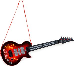 Multistore Gitara dla dzieci elektryczna z nauką gry na gitarze podczerwień melodie Czerwona 2