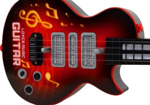 Multistore Gitara dla dzieci elektryczna z nauką gry na gitarze podczerwień melodie Czerwona 4