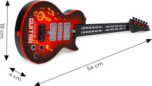 Multistore Gitara dla dzieci elektryczna z nauką gry na gitarze podczerwień melodie Czerwona 5
