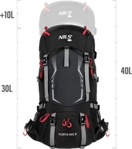 Plecak turystyczny Nils Extreme Northlake 30 l + 10 l Czarny 7