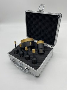 INDIAN PROFESSIONAL KORONA DIAMENTOWA M14 ZESTAW 6/8/10/12/35/68mm WIERCENIE NA SUCHO /INDIAN PROFESSIONAL 3