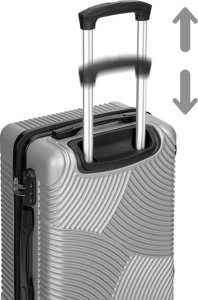 vidaXL Zestaw 4 walizek podróżnych AZORES SREBRNY 4w1 12