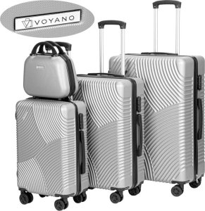 vidaXL Zestaw 4 walizek podróżnych AZORES SREBRNY 4w1 6