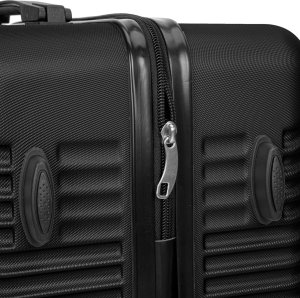 vidaXL Zestaw walizek podróżnych AZORES CZARNY 4w1 17