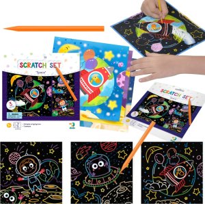 Dodo Zdrapka Artystyczna "Kosmos" Wydrapywanka Metoda Scratch Dla Dzieci Obrazki 1