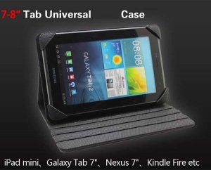 Etui na tablet All New Opakowanie na 7"-8", Obal, biznes, czarny, Poliuretan, z podstawką, + Chusteczki czyszczące do tabletu, Logo, All New 5