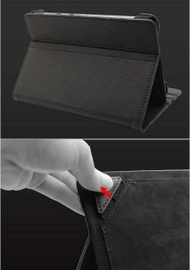 Etui na tablet All New Opakowanie na 7"-8", Obal, biznes, czarny, Poliuretan, z podstawką, + Chusteczki czyszczące do tabletu, Logo, All New 6