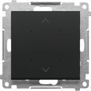 Kontakt-Simon Sterownik przyciskowy Kontakt-Simon 55 TEZ1W.01/149 SHUTTER do obsługi rolety, żaluzji, markizy, firany, sterowany smartfonem, moduł czarny mat 5