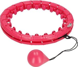 Springos Hula hop z obciążeniem i masażerem odchudzające 24 wypustki różowe UNIWERSALNY 11