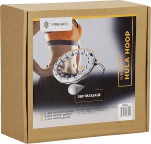 Springos Hula hop z obciążeniem i masażerem odchudzające 24 wypustki różowe UNIWERSALNY 9