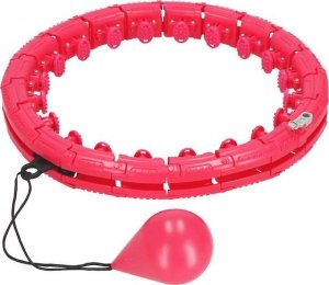 Springos Hula hop z obciążeniem i masażerem odchudzające 24 wypustki różowe UNIWERSALNY 10