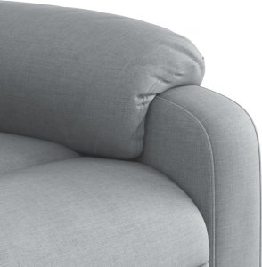 vidaXL vidaXL Podnoszony fotel rozkładany, jasnoszary, obity tkaniną 10