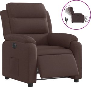 vidaXL vidaXL Elektryczny fotel rozkładany, ciemnobrązowy, obity tkaniną 2