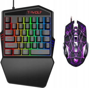 Klawiatura ExtraLink EXTRALINK GAMING SET TF900 2IN1 LED GAMING WSAD KEYBOARD+MOUSE 1