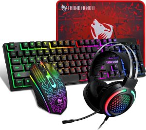 Klawiatura ExtraLink EXTRALINK GAMING SET TF400 4IN1 LED KEYBOARD+MOUSE 1