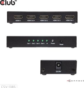 Club 3D Club3D HDMI Splitter 1 wejście -> 4 wyjścia 4K120Hz UHD retail 6
