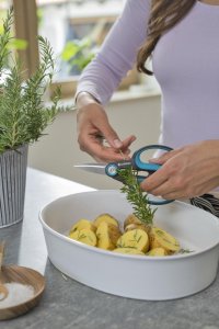 Sekator Gardena Gardena Secateurs HerbCut, set with holster (grey/turquoise, herb scissors with defoliation function) 8