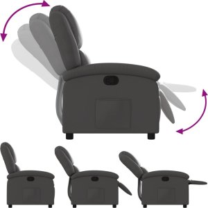 vidaXL Rozkładany fotel, szary 4