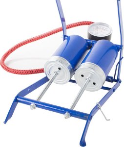 Verk Pompka nożna samochodowa dwa tłoki rower końcówki Pompka nożna samochodowa dwa tłoki rower końcówki 2