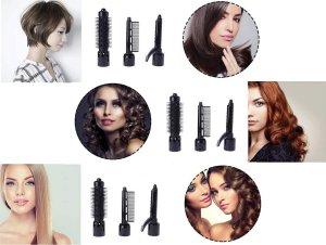 Suszarko-lokówka Verk Suszarka lokówka do włosów szczotka zestaw 4w1 Suszarka lokówka do włosów szczotka zestaw 4w1 5