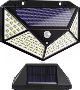 Naświetlacz Verk Lampa solarna 100 led z czujnikiem zmierzchu ruchu Lampa solarna 100 led z czujnikiem zmierzchu ruchu 1