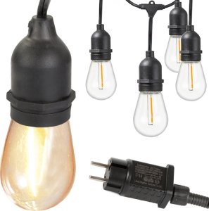 Verk Girlanda ogrodowa łańcuch świetlny 15 led e27 15m Girlanda ogrodowa łańcuch świetlny 15 led e27 15m 1