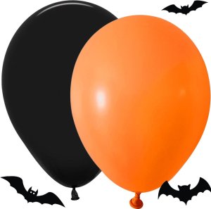 Verk Zestaw balonów halloween czarne pomarańczowe 20szt Zestaw balonów halloween czarne pomarańczowe 20szt 1