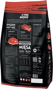 Pan Mięsko Karma sucha dla psa Wołowina z koziną (dorosły) chrupki M 9kg 2