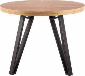 SIGNAL MEBLE Stół do jadalni GALAXY  100x100 dąb artisan/czarny SIGNAL 3