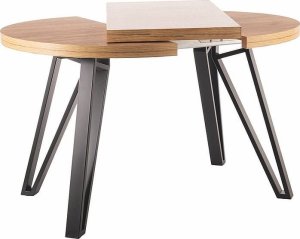 SIGNAL MEBLE Stół do jadalni GALAXY  100x100 dąb artisan/czarny SIGNAL 4