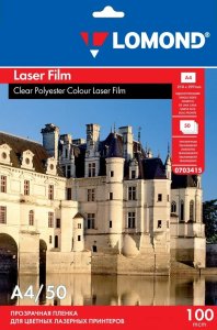Lomond Lomond PET Film for b/w & color laser printers Clear A4, 50 sheets 1
