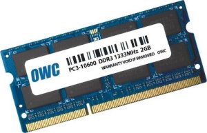Pamięć do laptopa OWC 2.0GB PC3-10600 DDR3 1333MHz SO-DIMM 204 Pin CL9 SO-DIMM Memory Upgrade Module 1
