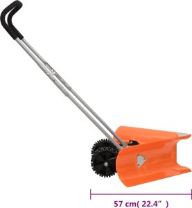 vidaXL vidaXL Pług łamany z wydłużaną rączką, pomarańczowy, stal 8