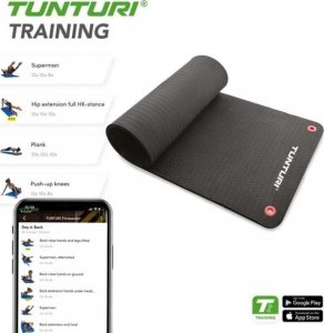 Tunturi Sportowy kilimę TUNTURI Mat PRO Czarny 140-180cm (Ilgis: 180 cm) 3
