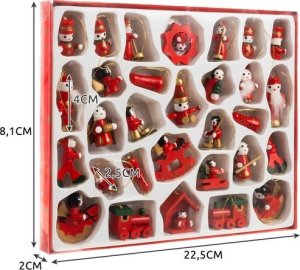 Ruhhy Drewniane zawieszki na choinkę 30 szt. 4