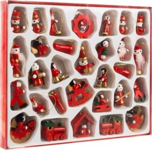 Ruhhy Drewniane zawieszki na choinkę 30 szt. 8