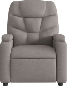 vidaXL vidaXL Rozkładany fotel masujący, taupe, obity tkaniną 4